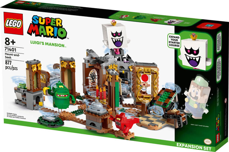 LEGO Super Mario Ensemble d'extension La cachette hantée de Luigi's Mansion 71401 (877 pièces)