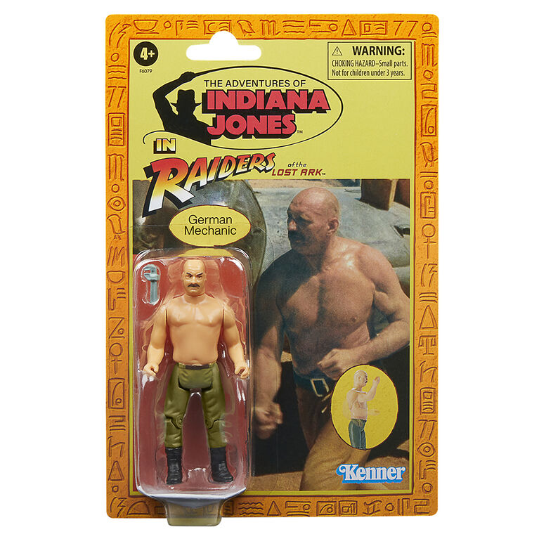 Indiana Jones et les Aventuriers de l'arche perdue, figurine Mécanicien allemand Retro Collection de 9,5 cm