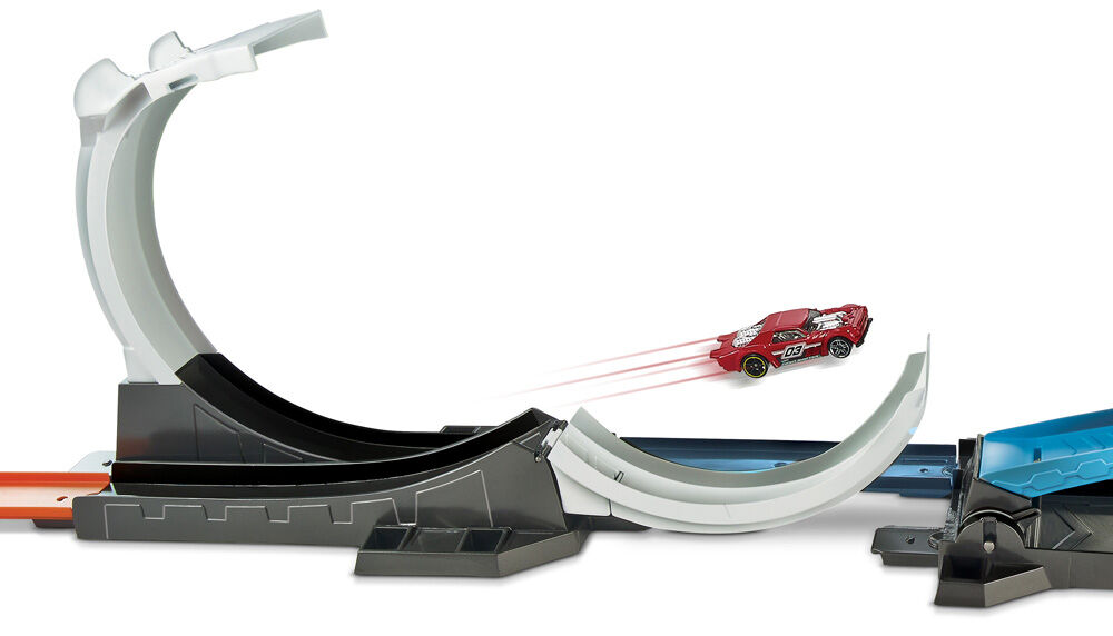 hot wheels track builder rocket launch set