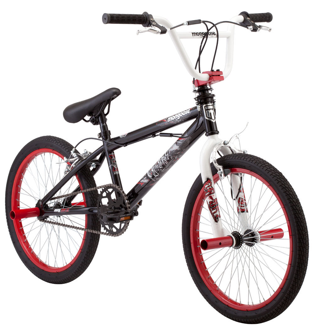 black and red mongoose bmx bike