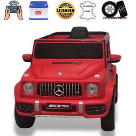 KidsVip 12V Enfants et Tout-Petits Mercedes G63 Edition Voiture Eléctrique avec Commande à Distance - Rouge Mat - Édition anglaise