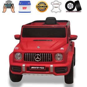 KidsVip 12V Kids and Toddlers Mercedes G63 Ride on car w/Remote Control - Matte Red - English Edition
