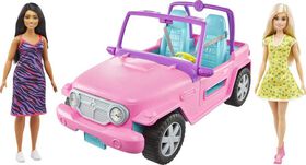 Barbie Doll and Vehicle Playset with 2 Dolls and Off-Road Vehicle