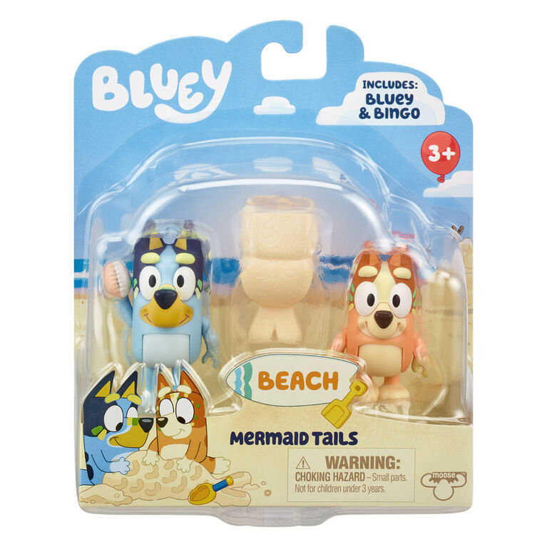 Bluey Beach Figure 2Pack Mermaid