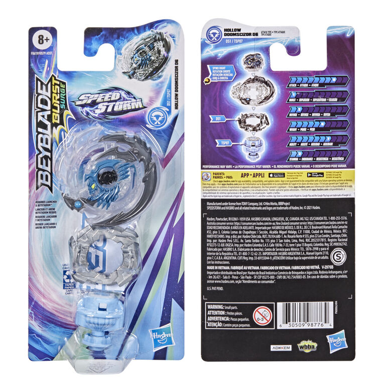 Beyblade Burst Surge Speedstorm Hollow Doomscizor D6 Spinning Top Single Pack