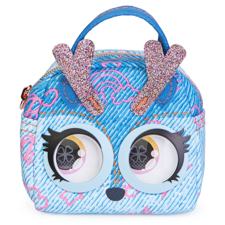 Purse Pets Micros, Baddie Bat Stylish Small Purse with Eye Roll Feature, Kids Toys for Girls Aged 5 and Up