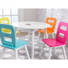 Ensemble table ronde et rangement + 4 chaises