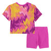 Nike Boxy Tee and Bike Shorts Set - Fuchsia