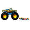 Hot Wheels Monster Trucks 1:64 Scale Vehicles 2 Pack; 1 Die-Cast Truck and 1 Car