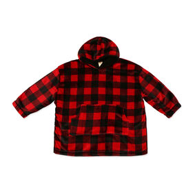 J&L Designs  Plaid Wearable Hoodie -Adult