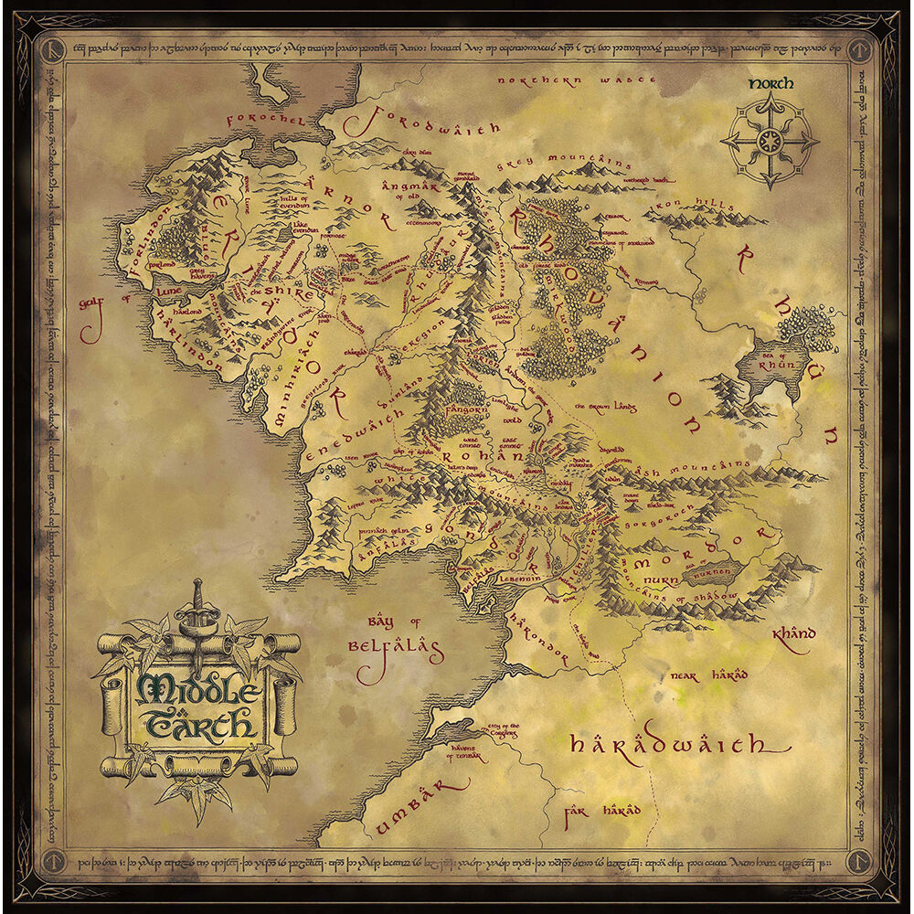 The Noble Collection The Lord of the Rings Map of Middle-earth 1000pc Jigsaw Puzzle - English Edition