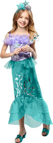 Rubies Mermaid Princess Costume Dress with Shell Headpiece, Girls Extra Extra Small (Size 3-4)