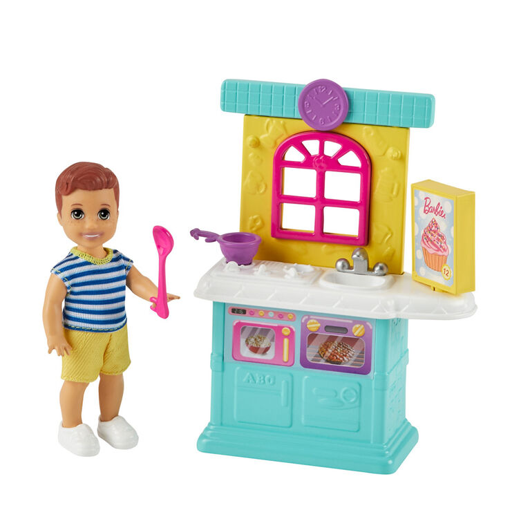 Barbie Skipper Babysitters Inc. Petite poup&eacute;e et cuisine pour tout-petit avec bo&icirc;te &agrave; dessert, bol et cuill&egrave;re