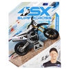 Supercross, authentique réplique de moto en métal moulé à l'échelle 1:10 avec figurine du motocycliste Shane McElrath et socle d'exposition