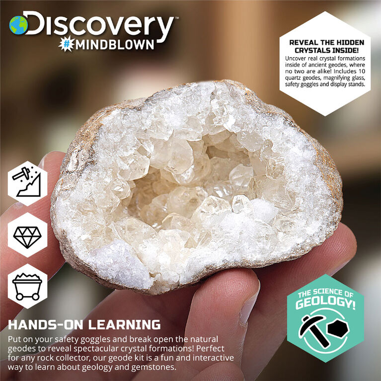 Toy Mystery Crystals Geode Excavation Kit 14pc