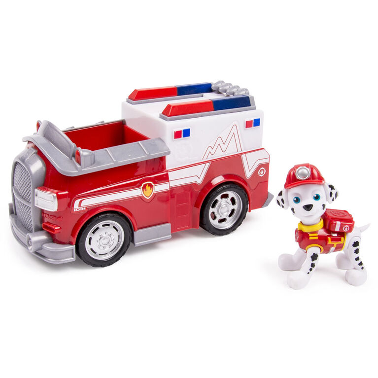 Pat Patrouille Camion De Pompiers Vehicule Et Figurine Marcus