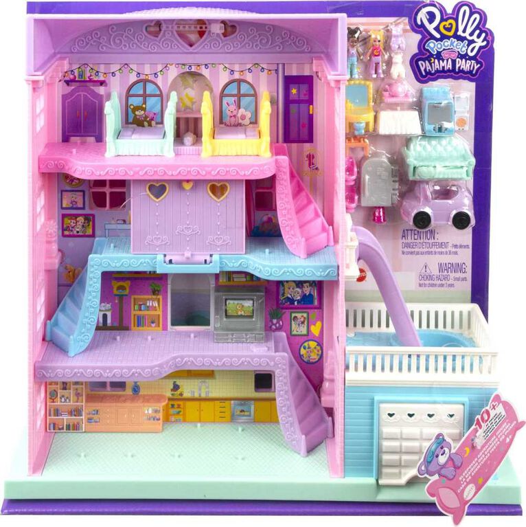 Polly Pocket - Fête Pyjama - La Maison des soirées pyjama, 4 étages