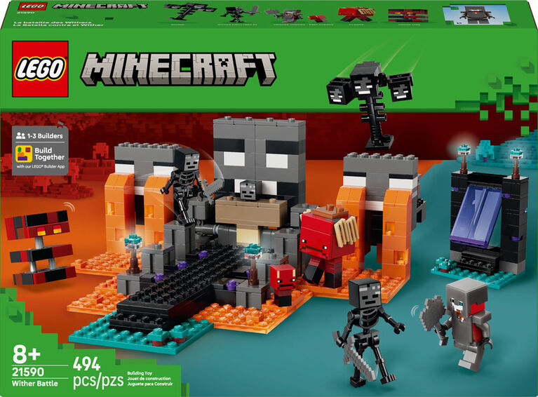 LEGO Minecraft Wither Battle Building & Pretend Play Toy for Boys, Girls, & Kids, Ages 8+ - 21590