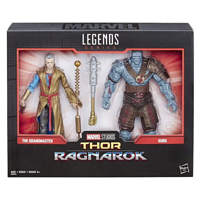 Marvel Legends Series Thor: Ragnarok - Pack de 2 figurines Grandmaster et Korg.