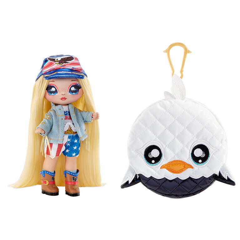 Na Na Na Surprise série Glam 2, Erika Featherton - poupée-mannequin de 19 cm (7,5 po) patriote inspirée d'un aigle