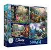 Ceaco Thomas Kinkade Disney 4-in-1 500-Piece Puzzle Multipack (Sleeping Beauty, Mickey, Snow White, Cinderella)