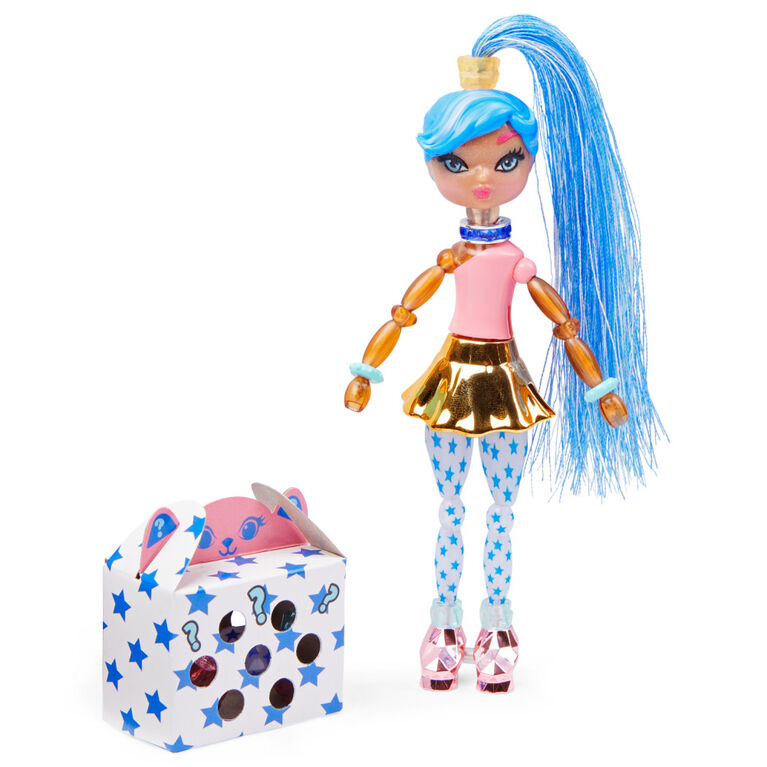 Twisty Girlz, Series 2, Ebon E. Transforming Doll to Collectible Bracelet with Mystery Twisty Petz