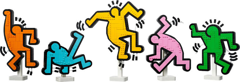 LEGO Art Keith Haring - Figures Dansantes, Décoration de Salon et Ensemble de Construction pour Adultes 31216