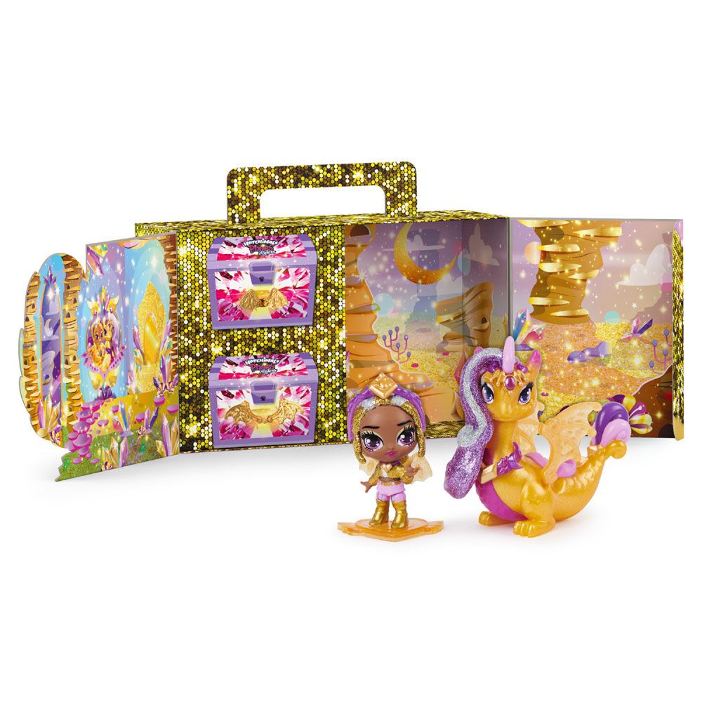 Hatchimals Pixies Riders Gold Shimmer Charlotte Pixie and Draggle Glider Hatchimal Set with Mystery Feature Toys R Us Canada
