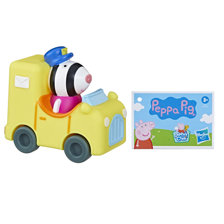 Peppa Pig Mini-véhicule, jouet préscolaire avec figurine fixe à l'intérieur (fourgon postal avec Zoë Zebra)