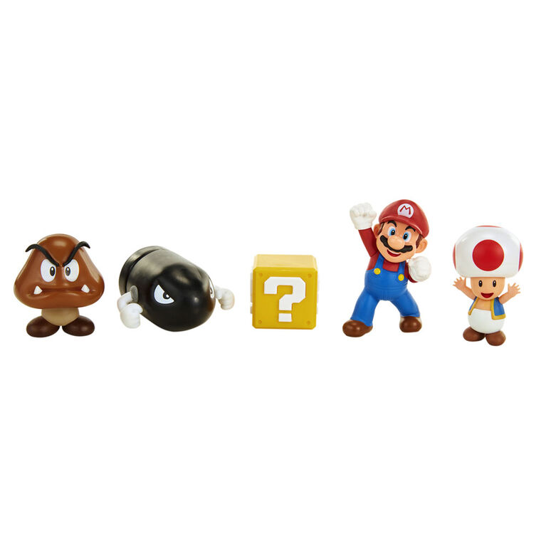 Nintendo Mario - Jeu de figurines de 6,3 cm de la plaine du grand chêne