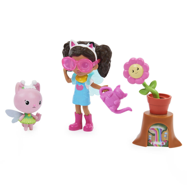 DreamWorks Gabby's Dollhouse, Flower-rific Garden Set with 2 Toy Figures, 2 Accessories, Delivery and Furniture Piece