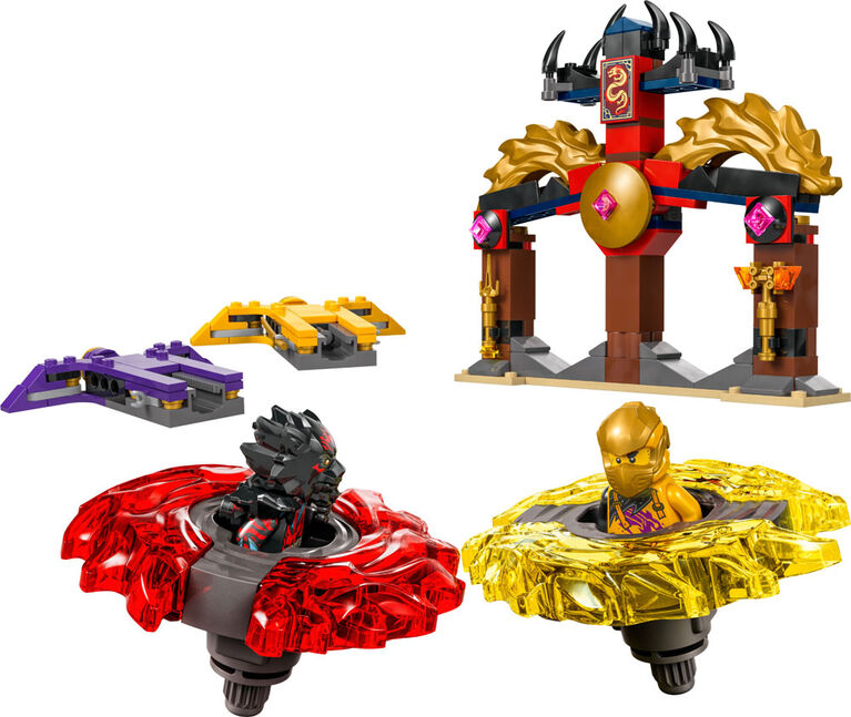 LEGO NINJAGO Ensemble de combat de Spinjitzu du dragon, jouet d'action, cadeau ninja avec 2 figurines 71826
