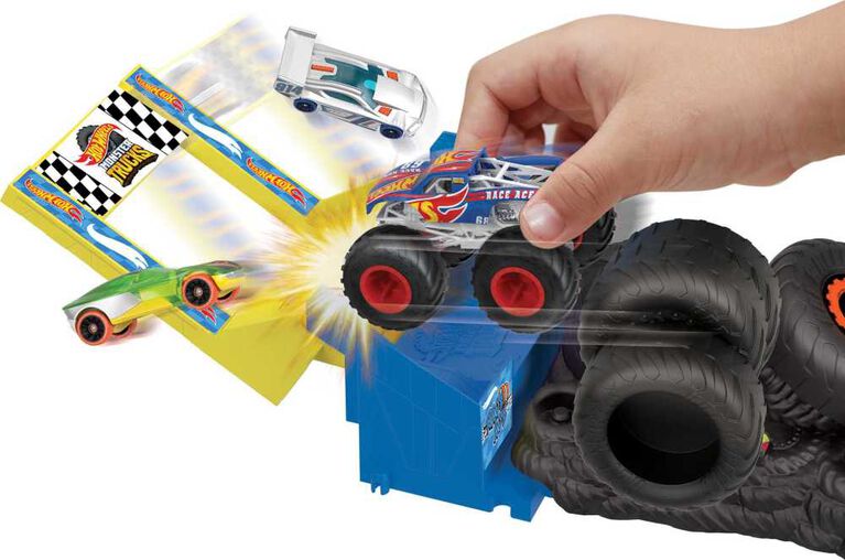 Hot Wheels Monster Trucks Arena Smashers Race Ace Smash Race Challenge Playset