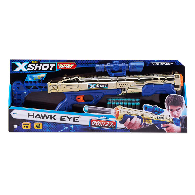 Lanceur de fléchettes en mousse X-Shot Excel Hawk Eye (16 Fléchettes) par ZURU