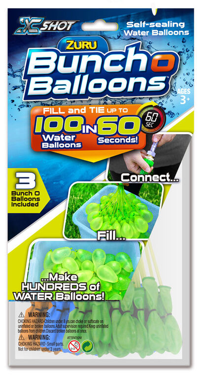 Bunch O Balloons - Water Balloons, Blue/Orange/Green