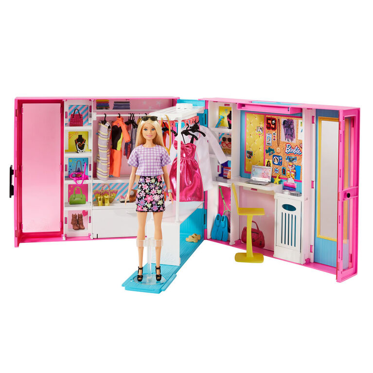 Barbie Dream Closet With Blonde Barbie Doll 25 Pieces Toys R Us Canada