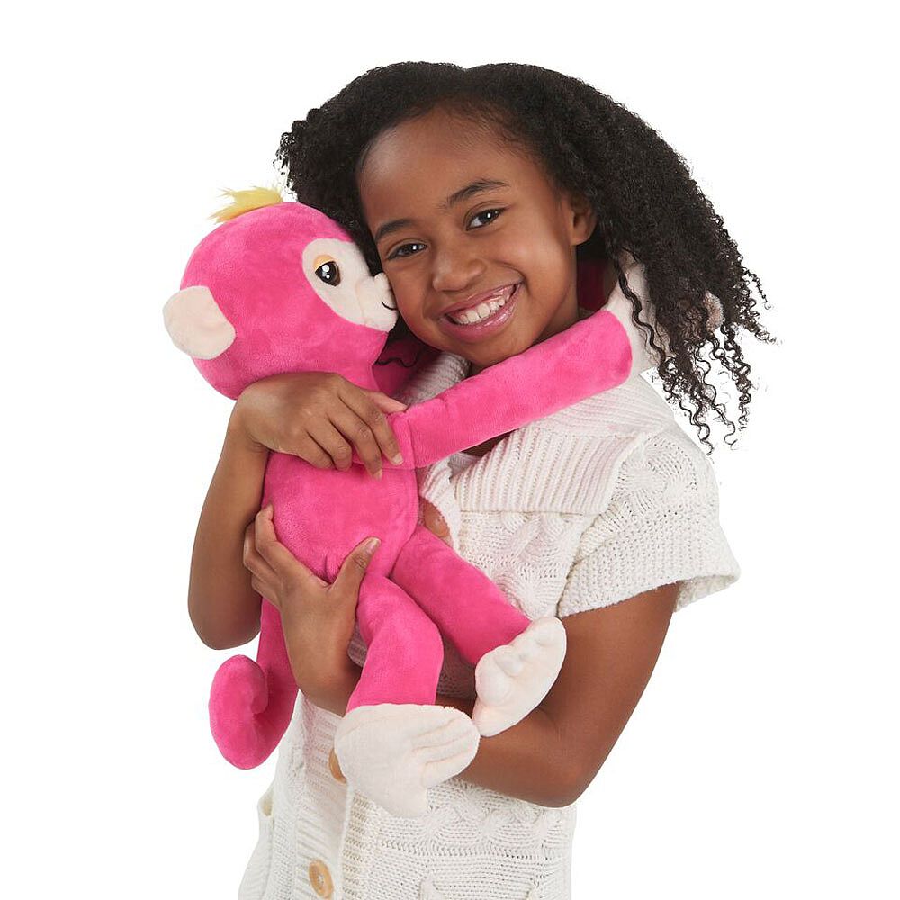 Bella - Advanced Interactive Plush Baby Monkey Pet Pink Fingerlings HUGS 