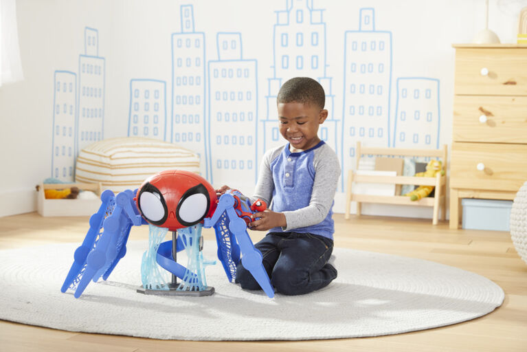 Marvel Spidey and His Amazing Friends Web-Quarters Playset With Lights and Sounds - English Edition