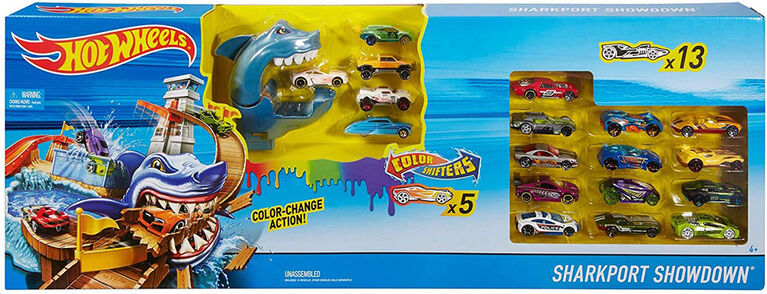 Hot Wheels - Color Shifters - Coffret de jeu Alerte Au Requin