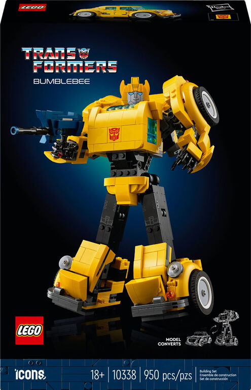 LEGO Icons Transformers Bumblebee Action Figure, Collectible Building Set for Adults,10338