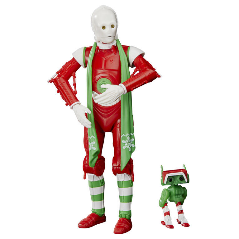 Star Wars The Black Series Protocol Droid (Holiday Edition) and BD Droid Toys, 6-Inch-Scale Holiday-Themed Collectible Figures