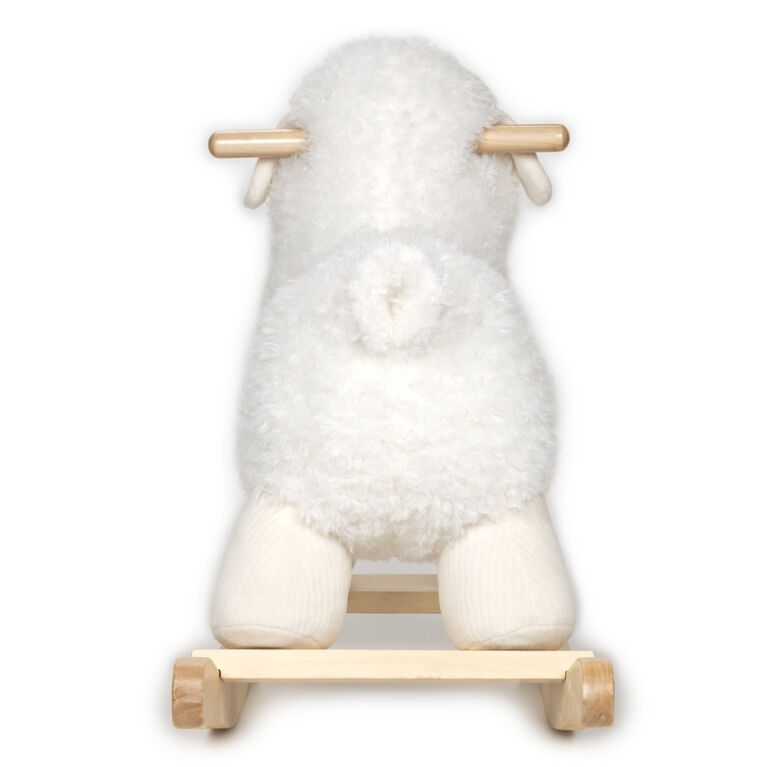 Baby GUND Lamb Rocker with Wooden Base Plush Stuffed Animal Nursery, Cream, 21.5"
