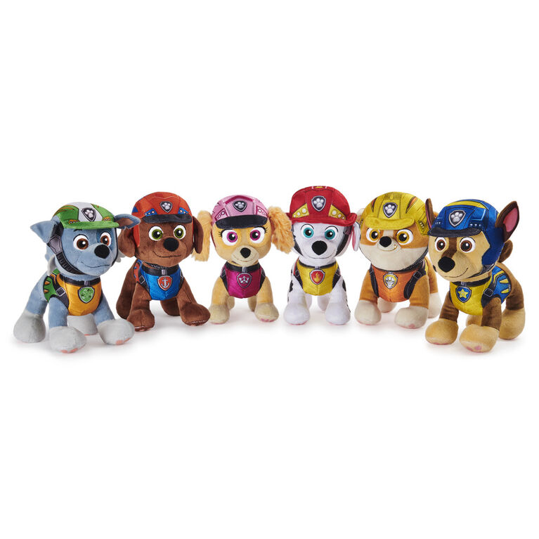 PAW Patrol, Dino Rescue Marshall, Stuffed Animal Plush Toy, 8 inch