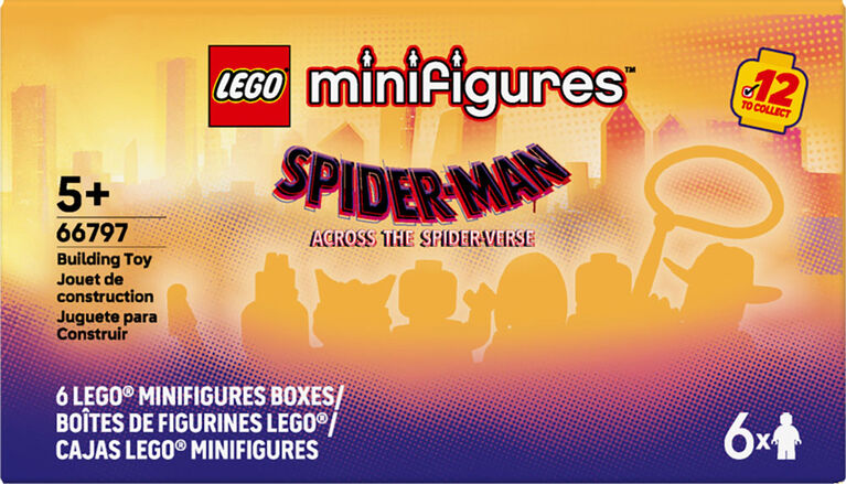LEGO Minifigures Spider-Man: Across the Spider-Verse 6 Pack - Pretend Play Toys for Kids - 66797