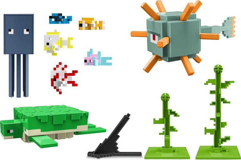 Minecraft -Coffret figurines -Défenseurs aquatiques, 8 figurines art.