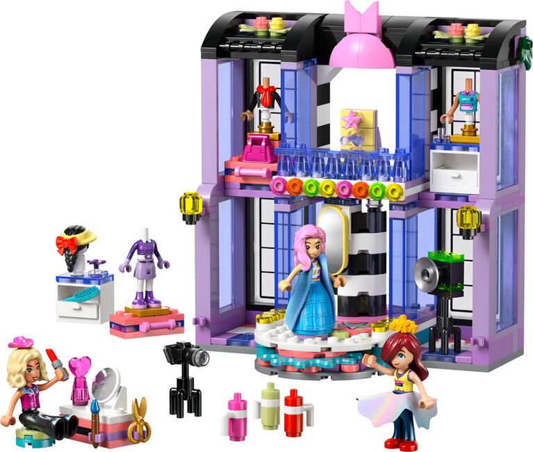 Ensemble LEGO Friends Le D&eacute;fil&eacute; de Mode de Heartlake City - Jouet de Simulation sur le Th&egrave;me de l'Habillement avec 3 Minipoup&eacute;es - 42685