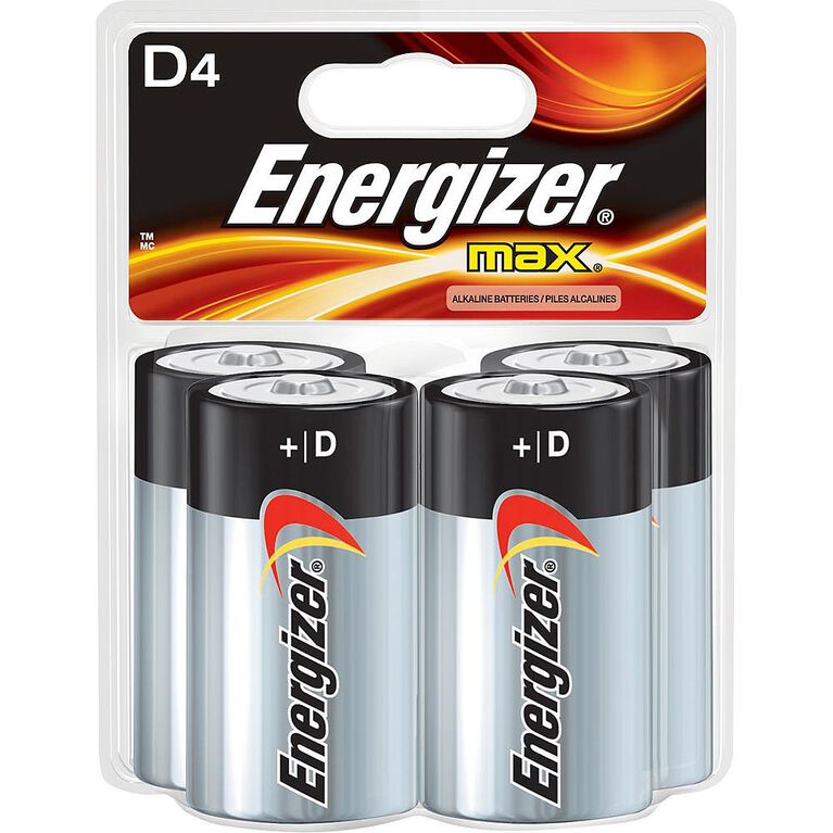 Energizer Max -  Paquet 4 piles D