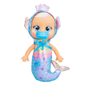 Cry Babies Tiny Cuddles Mermaids Giselle - 9" Baby Doll | Metallic Pajamas with Mermaid Tail