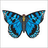 Cerf-volant papillon - bleu