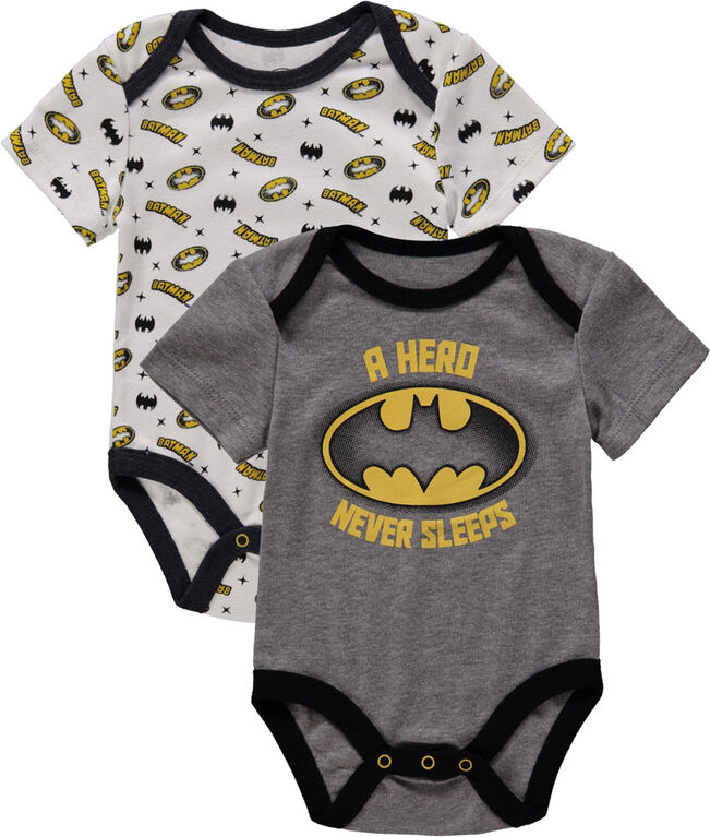 HOMME CHAUVE-SOURIS BÉBÉ Paquet de 2 LE MAILLOT DE CORPS 6-9M-Gris